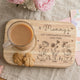 Mommy's Coffee & Cakes - Tea, Coffee Board For Mom, Grandma - Custom Biscuit Board