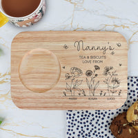 Mommy's Coffee & Cakes - Tea, Coffee Board For Mom, Grandma - Custom Biscuit Board