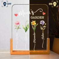Mom's Garden Custom Birth Flower Mother's Day Gift For Mom, Wife - Personalized Night Light
