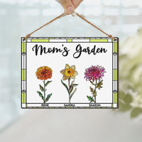 Mom's Garden Mother's Day Gift For Her - Personalized Wood Sign