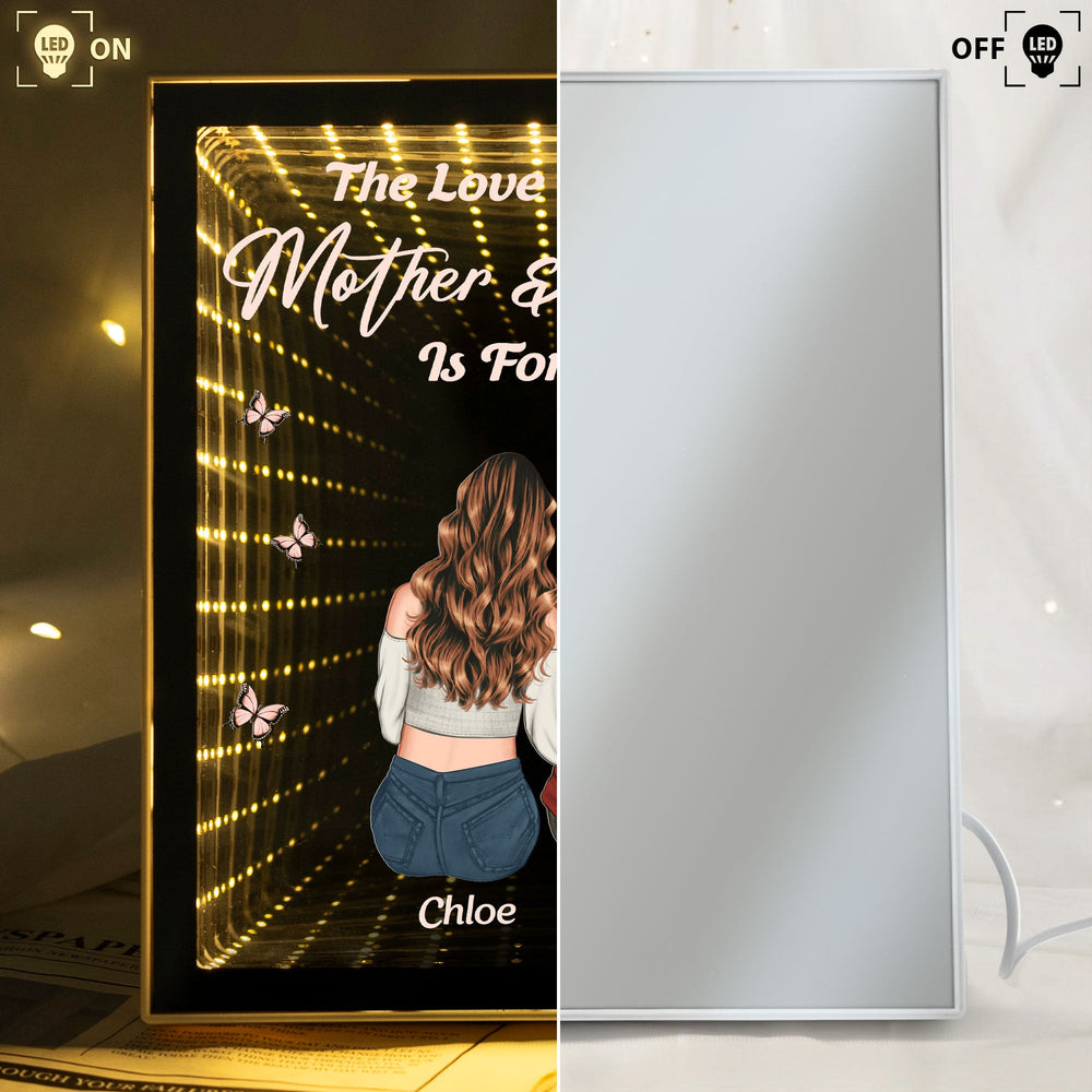 Mother And Daughters, Sons Forever Linked Together - Personalized Infinity Mirror Light Box
