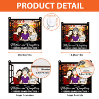 Mother & Daughters Linked Together - Personalized Window Hanging Suncatcher Ornament