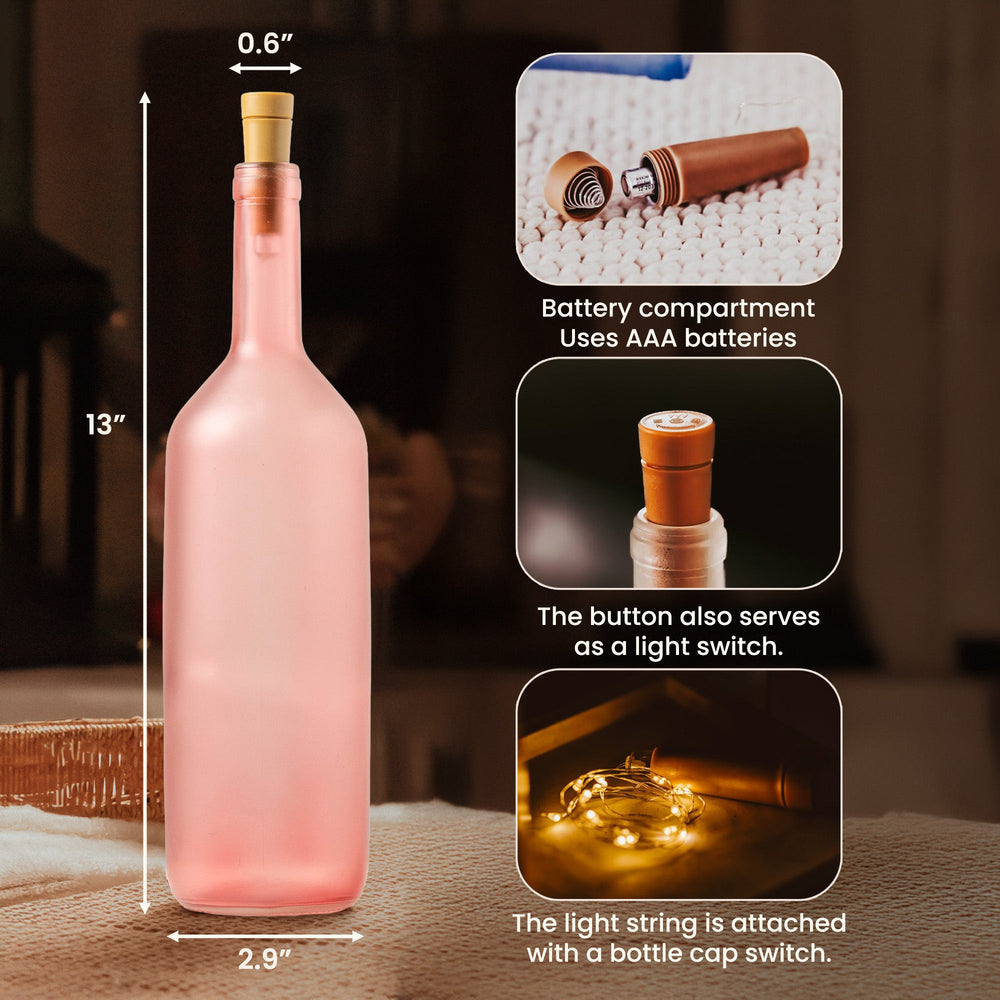 Mother And Daughter Forever Linked Together Custom Birth Flower - Personalized Bottle Lamp