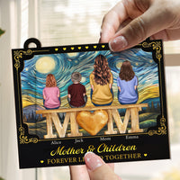 Mother's Day Gifts, Mother & Children Forever Linked Together Gift For Mom, Wife - Personalized Window Hanging Suncatcher