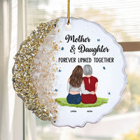 Mother & Daughter Forever Linked Together - Personalized Resin Ornament