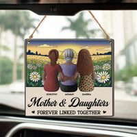 Mother & Daughter Forever Linked Together - Personalized Wood Sign