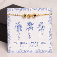 Mother & Daughters Forever Linked Together - Personalized Bracelet
