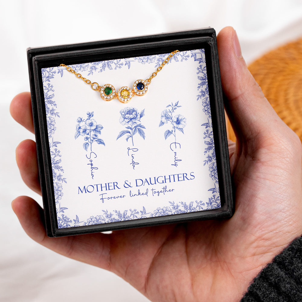 Mother & Daughters Forever Linked Together - Personalized Bracelet