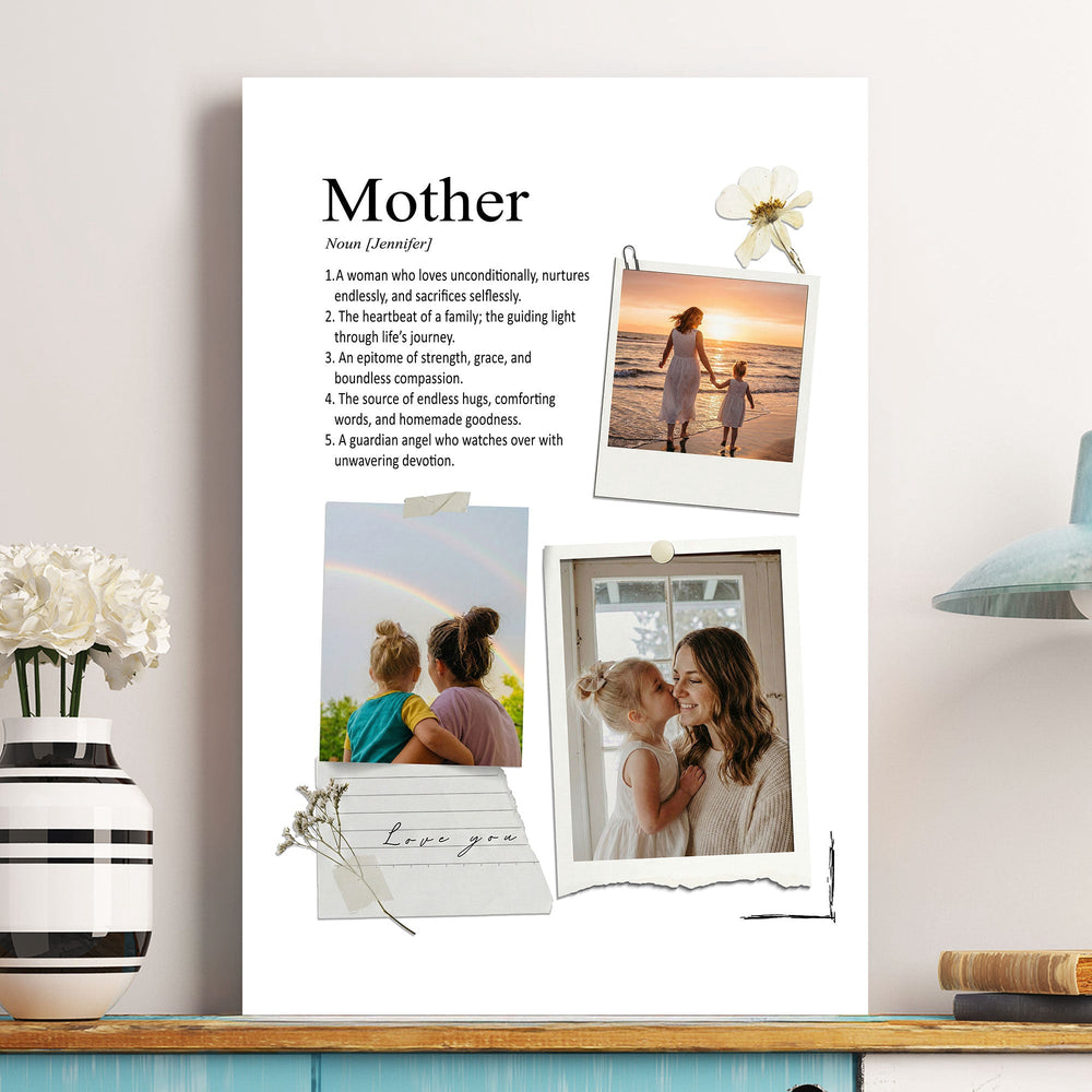 Mother Definition Mother's Day Gift For Mom, Mum, Wife - Personalized Photo Poster