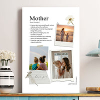 Mother Definition Mother's Day Gift For Mom, Mum, Wife - Personalized Photo Poster