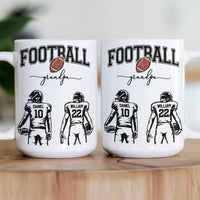 Mother's Day Gifts, Custom Football Mom, Grandma - Personalized Mug
