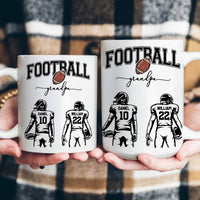 Mother's Day Gifts, Custom Football Mom, Grandma - Personalized Mug