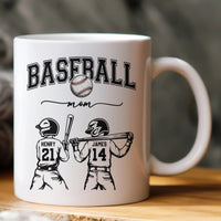 Mother's Day Gifts, Custom Baseball Mom, Grandma - Personalized Mug