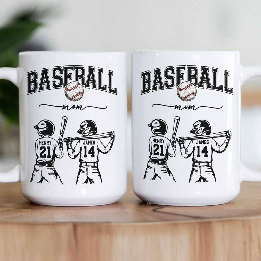 Mother's Day Gifts, Custom Baseball Mom, Grandma - Personalized Mug