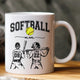 Mother's Day Gifts, Custom Softball Mom, Grandma - Personalized Mug