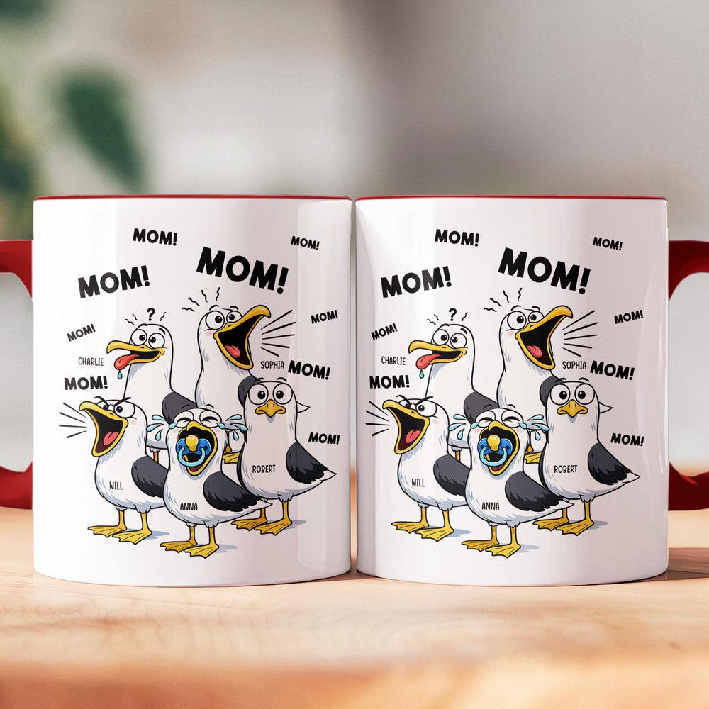 Mother's Day Gifts, Funny Mommy Mug - Mom Mom Mom Seagull - Personalized Mug