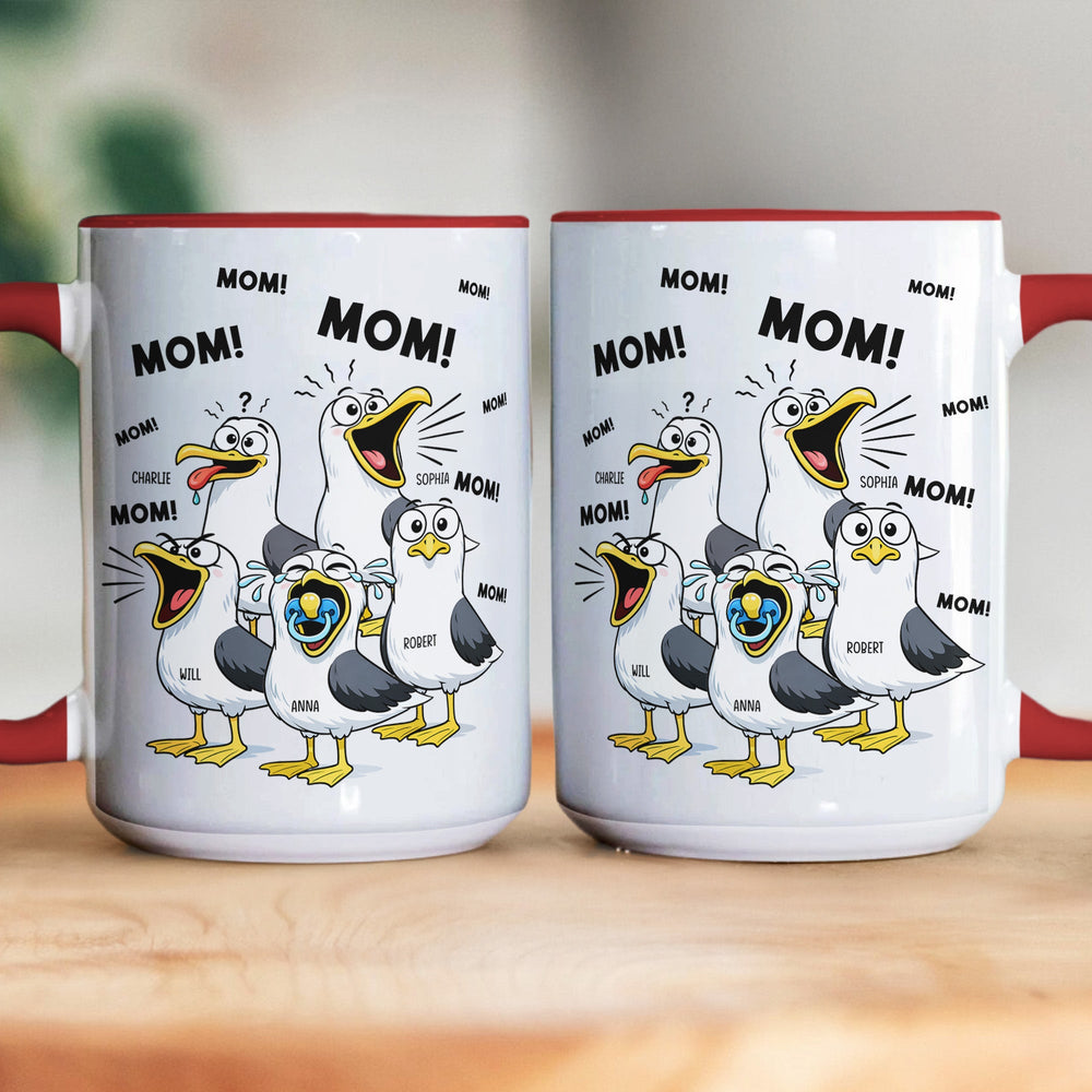 Mother's Day Gifts, Funny Mommy Mug - Mom Mom Mom Seagull - Personalized Mug
