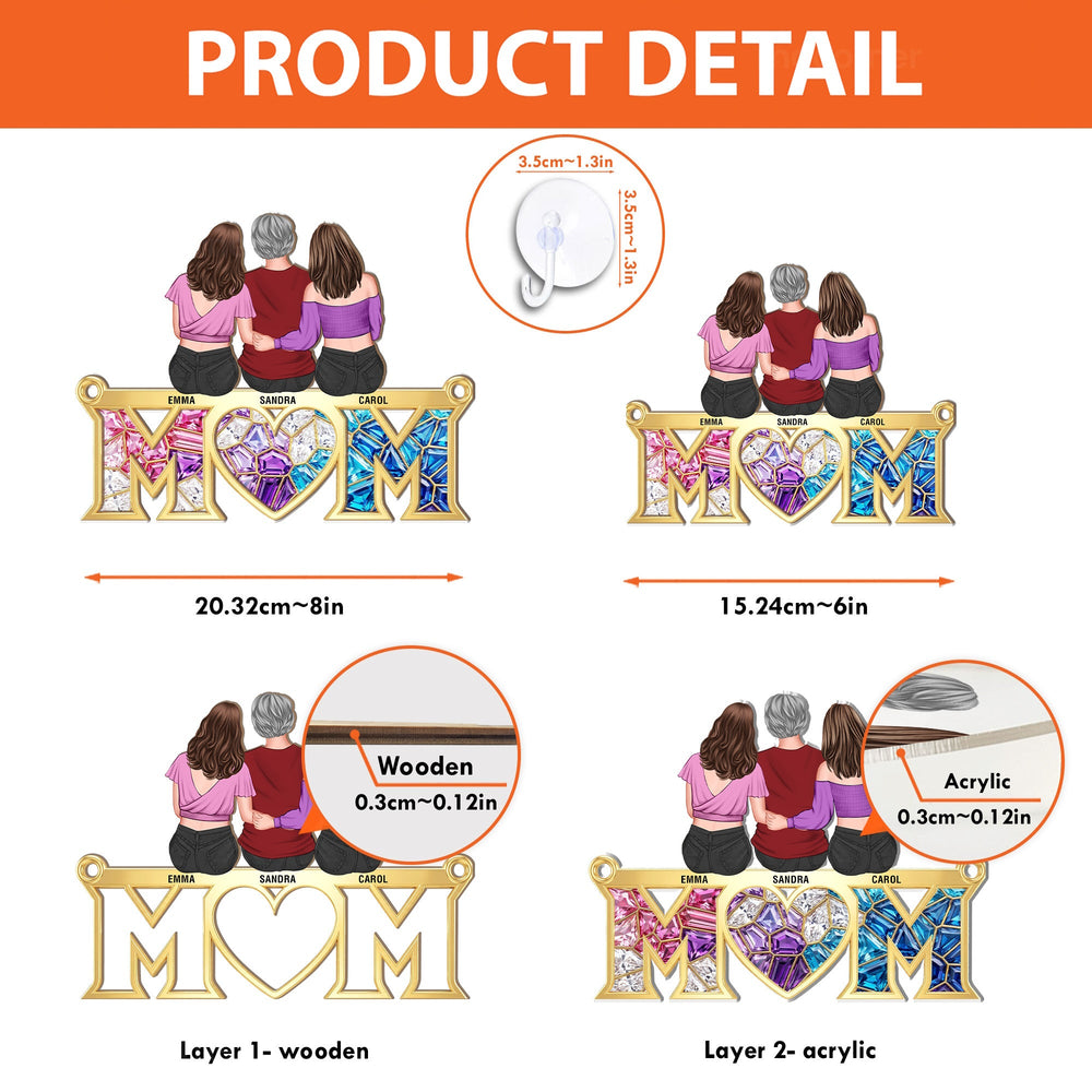 Mother's Day Gift For Mom New Version - Personalized Window Hanging Suncatcher