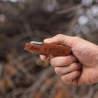 Mountain, Nature, Camping, Outdoor, Custom Name - Personalized Multi Tool Knife