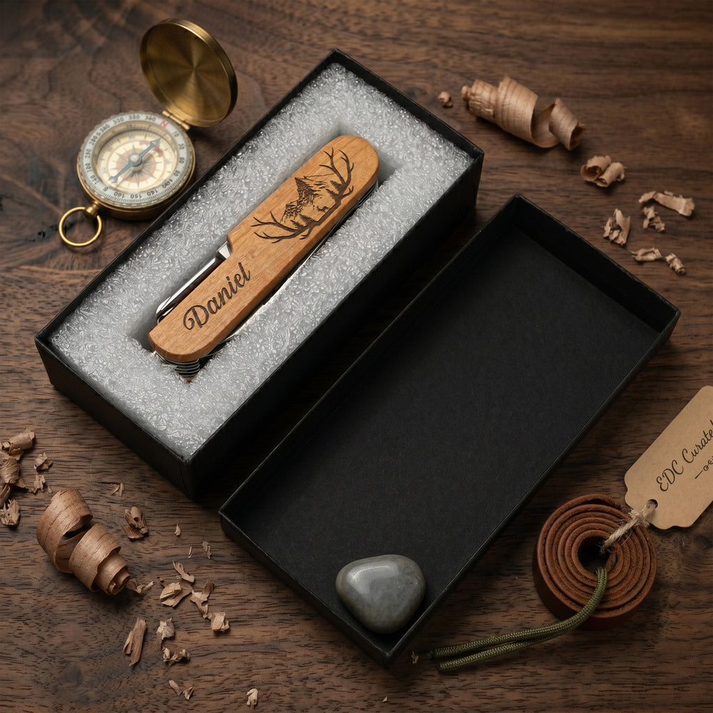 Mountain, Nature, Camping, Outdoor, Custom Name - Personalized Multi Tool Knife