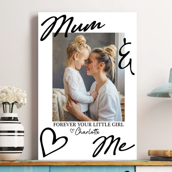 Mummy & Me Forever Your Little Girl Mother's Day Gift - Personalized Photo Poster