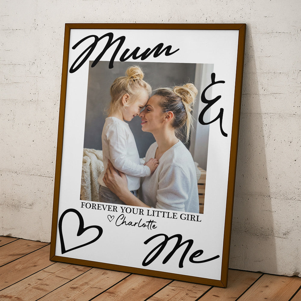 Mummy & Me Forever Your Little Girl Mother's Day Gift - Personalized Photo Poster