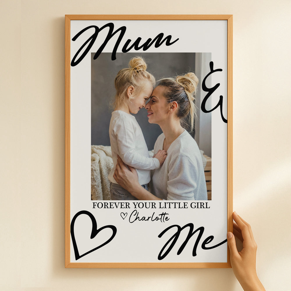Mummy & Me Forever Your Little Girl Mother's Day Gift - Personalized Photo Poster