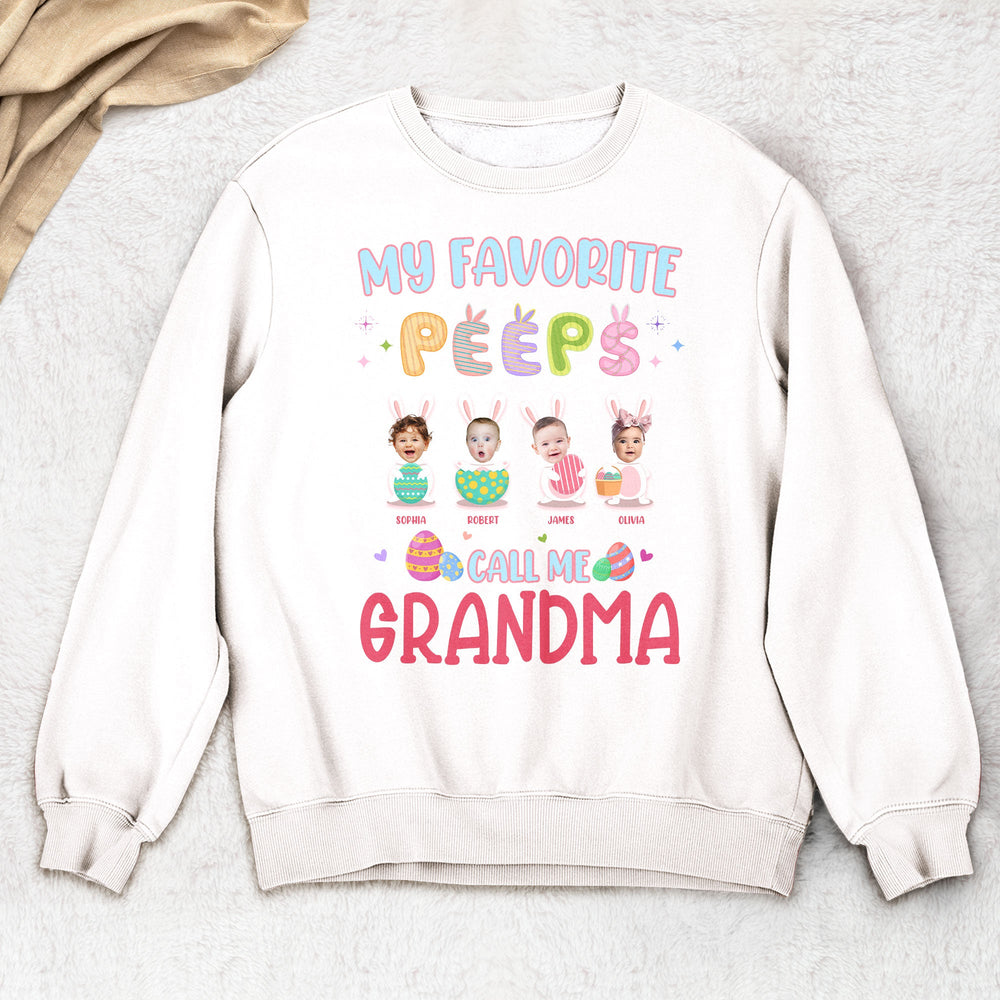 My Favorite Peeps Call Me Grandma - Personalized Photo Shirt