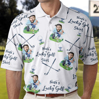 My Lucky Golf Shirt - Personalized Photo Polo Shirt