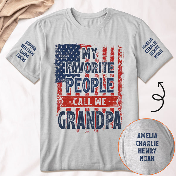 My Favorite People Call Me Grandpa Vintage Style 2 - Personalized Shirt