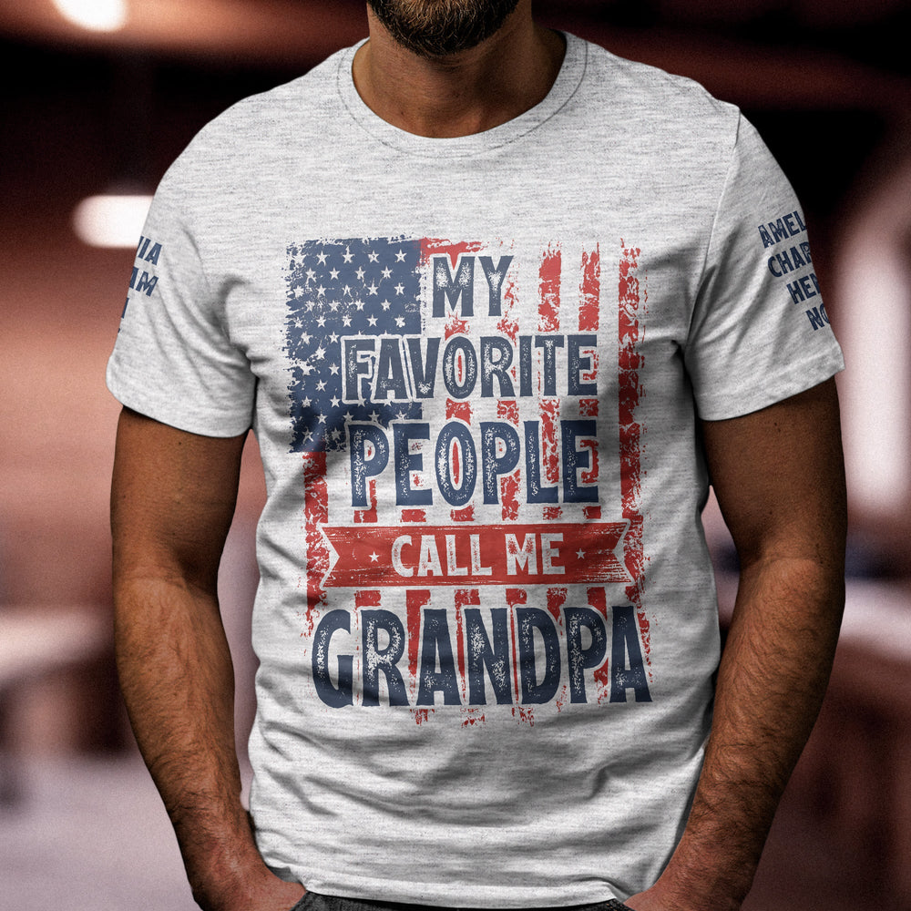 My Favorite People Call Me Grandpa Vintage - Personalized Shirt