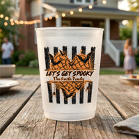 Personalized Let's Get Spooky Frosted Cups – Custom Halloween Party Favors & Plastic Drinkware Decor