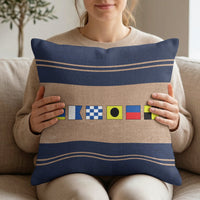 Name In Nautical Flags - Personalized Pillow Cover