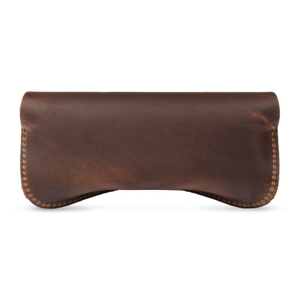 Name In Runes Viking - Personalized Leather Glasses Case