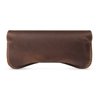 Name In Runes Viking - Personalized Leather Glasses Case