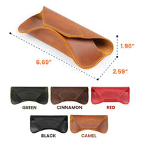 Name In Runes Viking - Personalized Leather Glasses Case