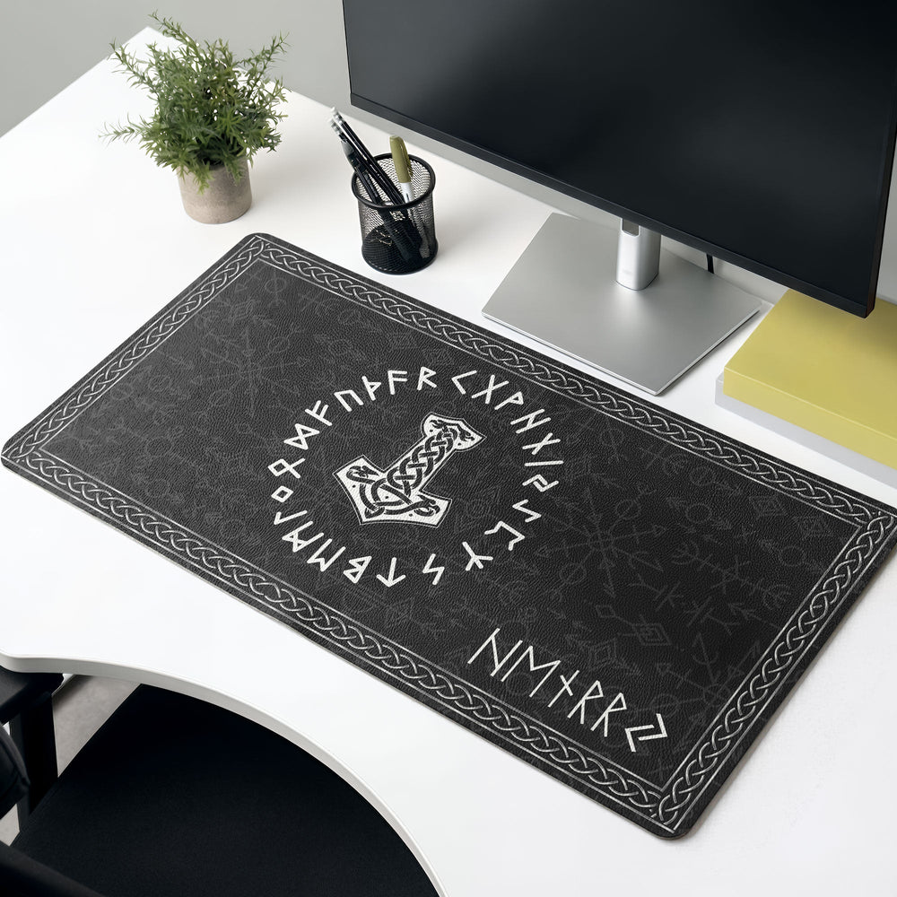 Name In Viking Runes Norse Mythology - Personalized Desk Mat