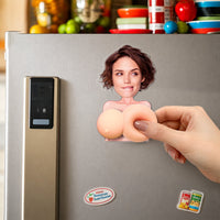 Naughty Upload Face Valentine Gift - Personalized Fridge Magnet