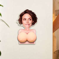 Naughty Upload Face Valentine Gift - Personalized Fridge Magnet