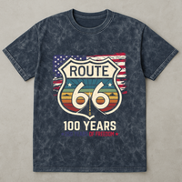 100 Years Route 66 250 Years USA - Acid Wash T‑Shirt