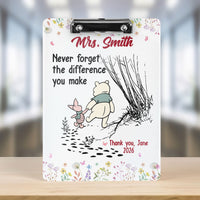 Never Forget The Difference You Make Teacher Gift - Personalized Clipboard