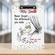 Never Forget The Difference You Make Teacher Gift - Personalized Clipboard