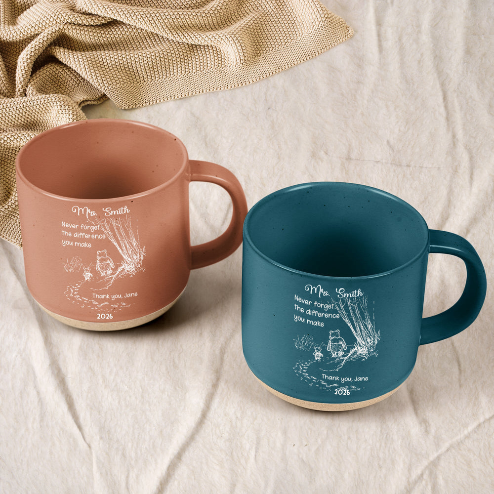 Never Forget The Difference You Make - Thank You Gifts For Teacher, Coworkers Retirement - Personalized Mug | Appreciation Gift For Mentors & Colleagues