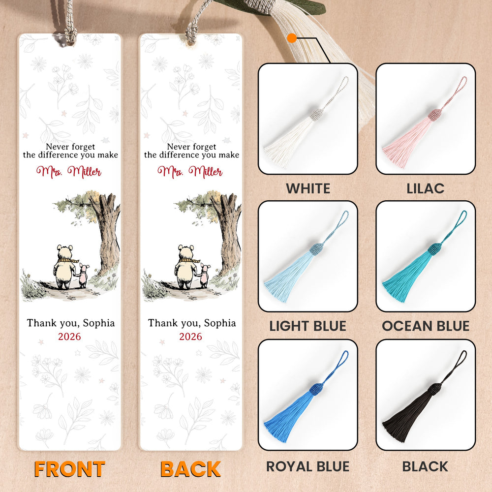 Never Forget The Difference You Make Thank You Teacher Gift - Personalized Bundle