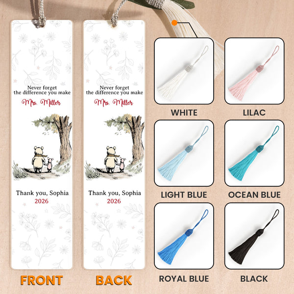 Never Forget The Difference You Make Thank You Teacher Gift - Personalized Bundle