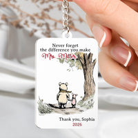 Never Forget The Difference You Make Thank You Teacher Gift - Personalized Bundle