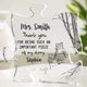Never Forget You Are The Piece That Made The Difference - Thank You Gift For Teacher, Coworker, Mentor - Personalized Acrylic Plaque