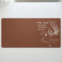 Never Forget The Difference You Make - Teacher Appreciation, Back To School Teacher Gift - Personalized Desk Mat