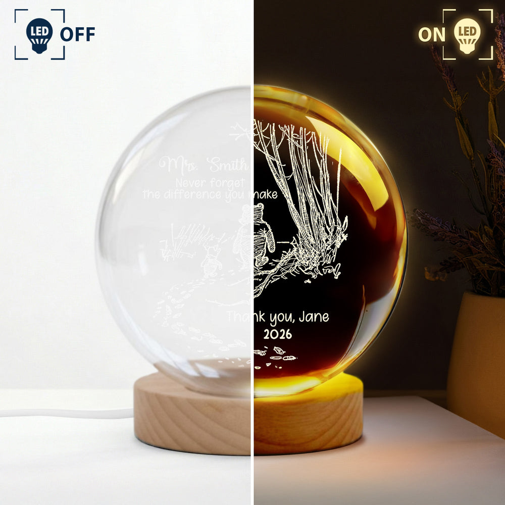 Never Forget The Difference You Make - Thank You Gift - Personalized Night Light