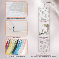 Never Forget The Difference You Make Thank You Gift Teacher Friends - Custom Bookmark